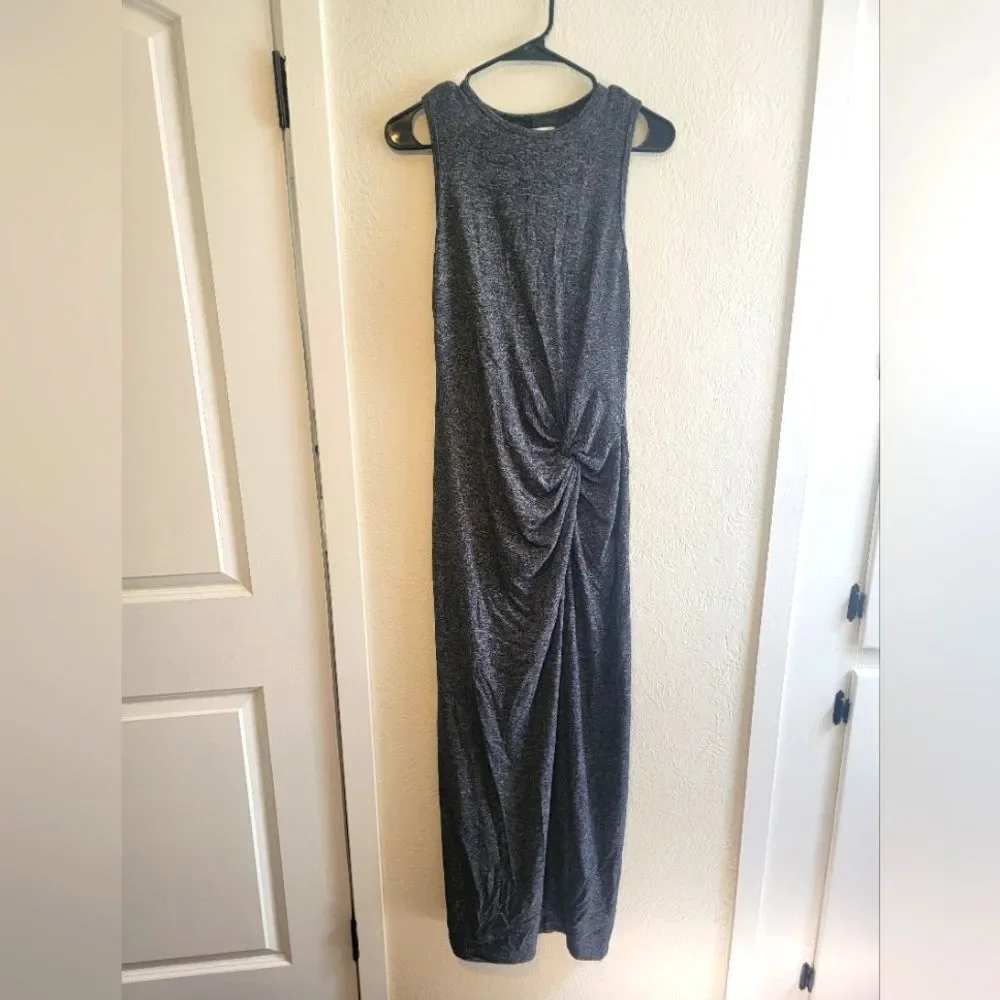 Abercrombie Fitch Knotted Ruched Sleevless Maxi Dress Medium Stretch
